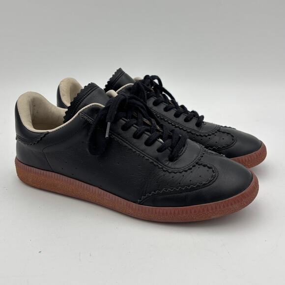 Isabel Marant bryce Leather Sneakers Shoes Women's 38 Preppy Minimalist - Picture 1 of 11